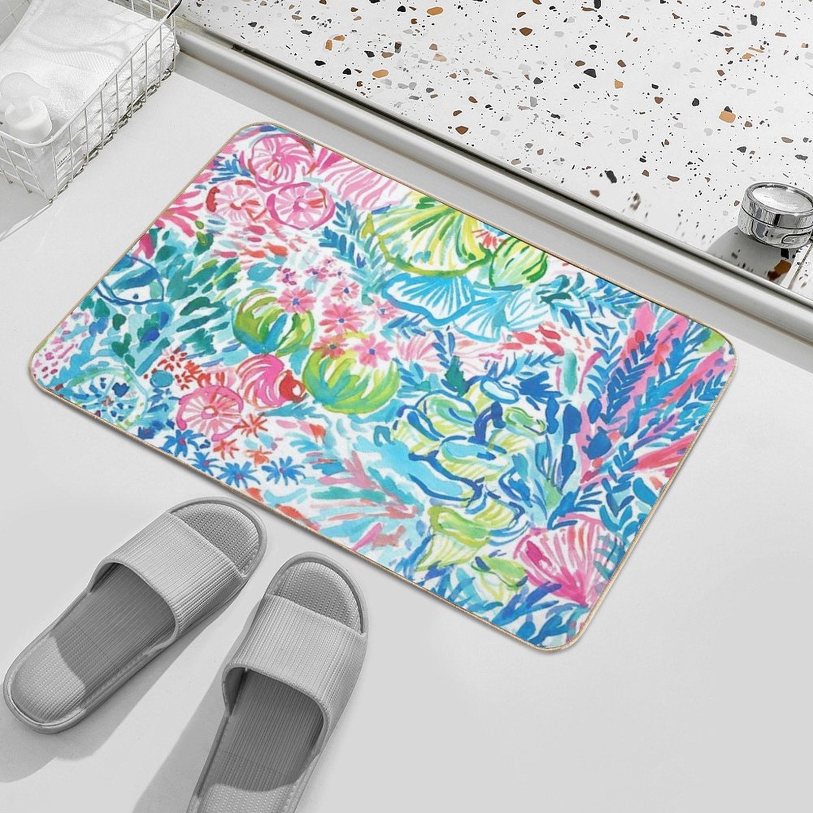 Fished My Wish  Fade-Resistant Bath Mat