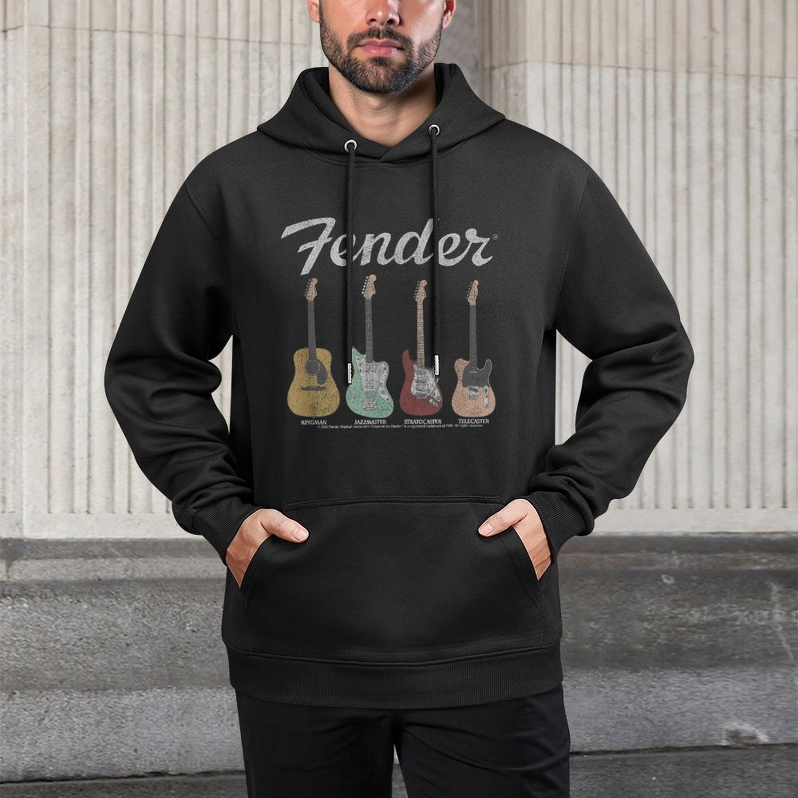 Fender Vintage Guitar Lineup Layering Staple Hoodie