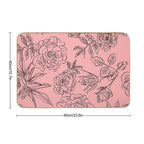 Roses on A Pink Background  Pet-Safe Bath Mat