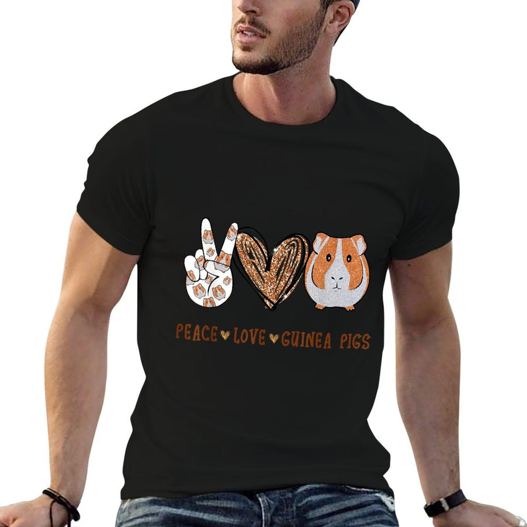 Peace Love Guinea Pigs for Guinea Pigs Lover  High-quality Stitching T-Shirt
