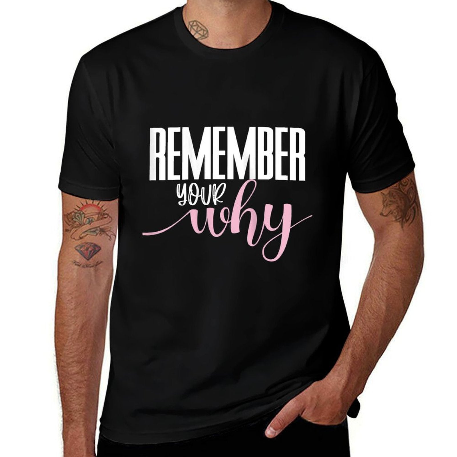 Womens Remember Your Why Gym Motivation Fitness Inspirational  Tagless Design T-Shirt