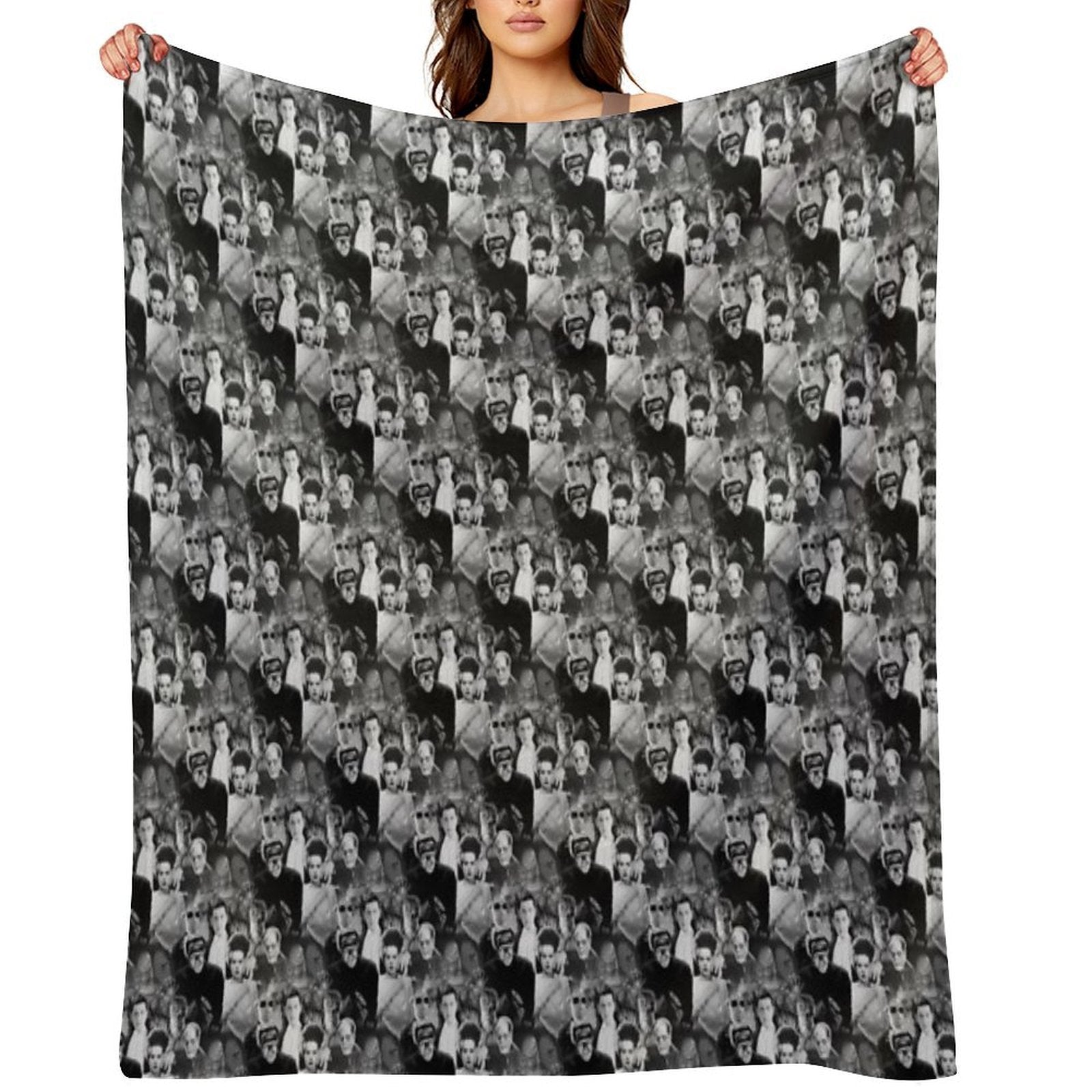 Monsters By Moonlight - Seamless - Updated 7th May 2020 with Better Quality Images. Shrink-resistant Throw Blanket