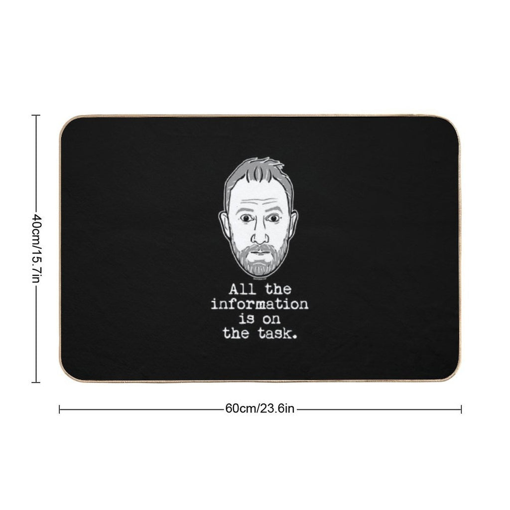 Taskmaster - All The Information Is on The Task - Alex Horne  Repositionable Bath Mat