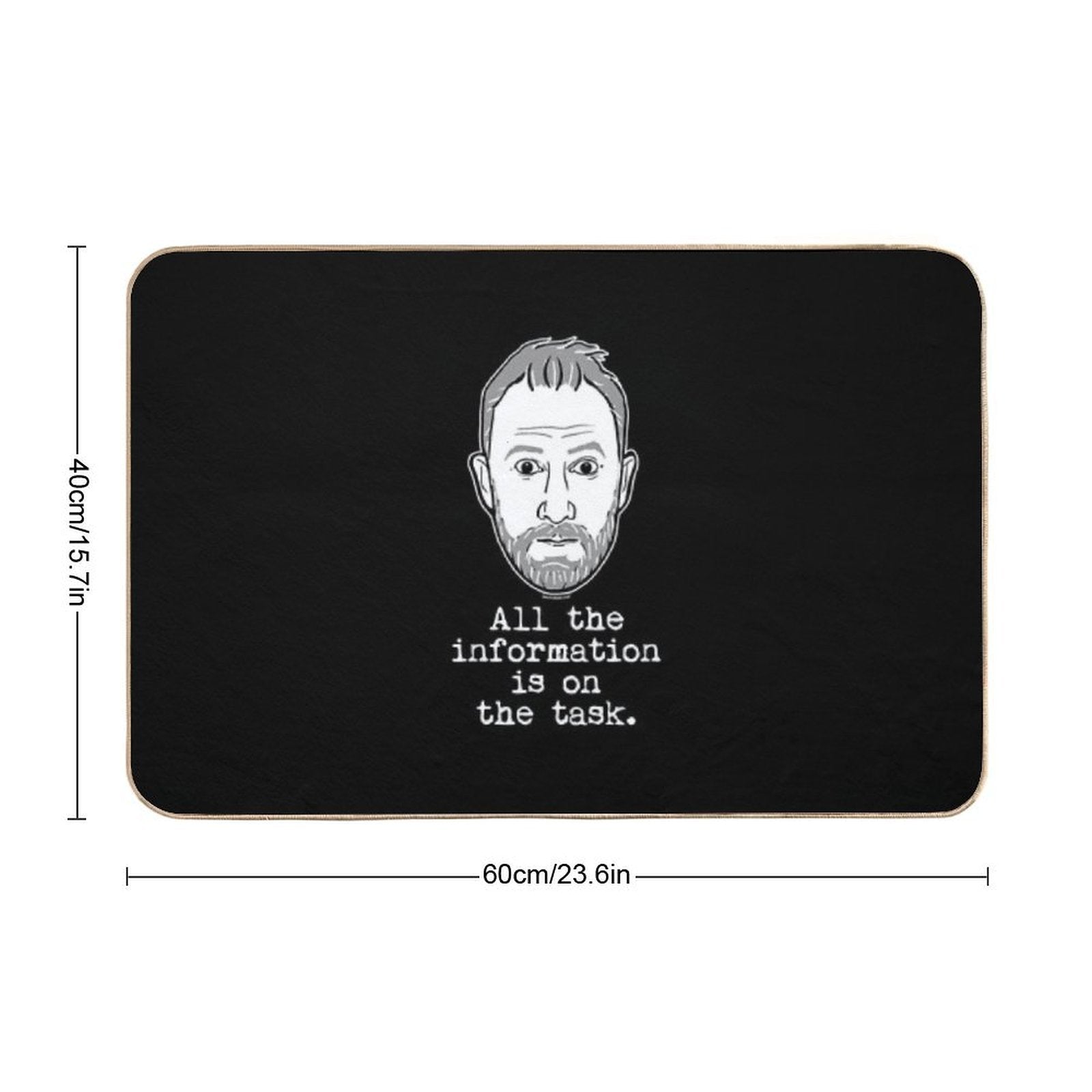 Taskmaster - All The Information Is on The Task - Alex Horne  Repositionable Bath Mat