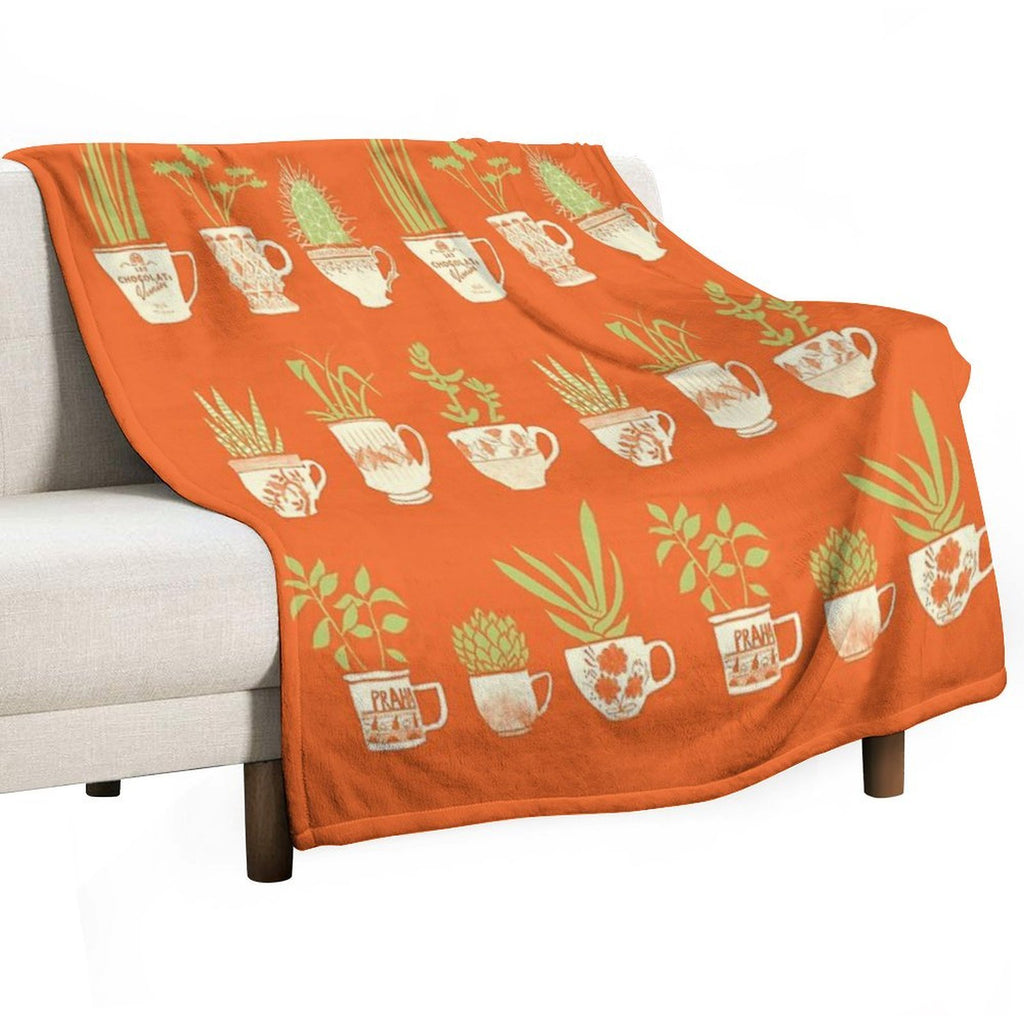 Teacup Succulents Versatility Throw Blanket