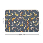 Chub Geckos in Dark Grey  Absorbent Bath Mat