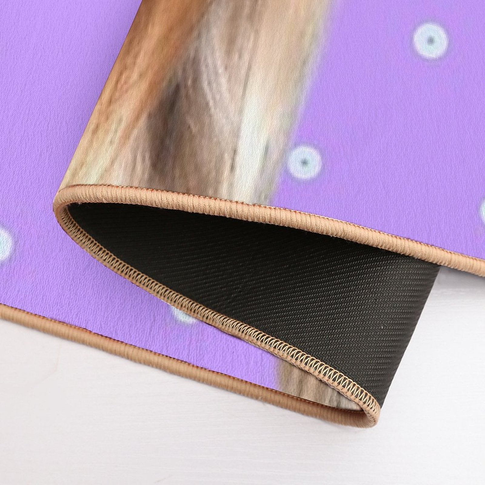 Cute Purple Yorkshire  Absorbent Bath Mat