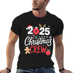 2025 Christmas Crew Festive Family Friends Holiday  Relaxed-fit T-Shirt