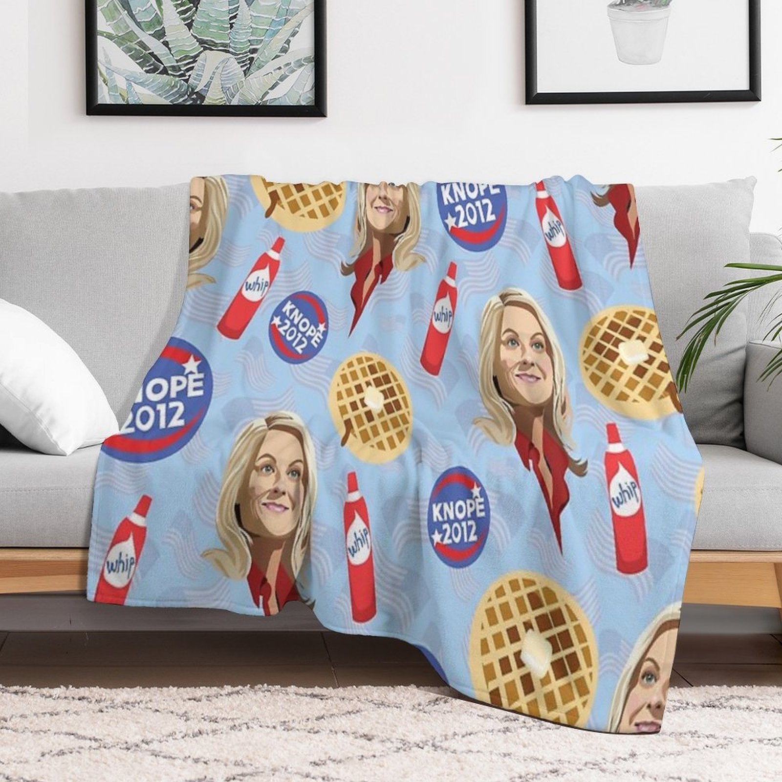 What's Important Friends, Waffles, And Work Travel-friendly Throw Blanket