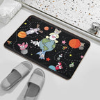 THE GALAXY COLLECTION - CHILLING IN SPACE Durable Bath Mat