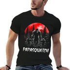 Papa Squatch Funny Bigfoot Dad Sasquatch Yeti Fathers Day  High-quality Stitching T-Shirt