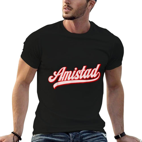 Amistad House Of Friendship Retro RCA System School Red  Wrinkle-resistant T-Shirt