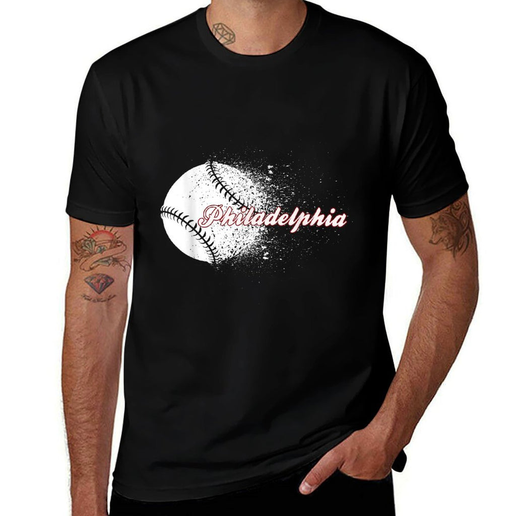 Philadelphia Baseball Skyline Philly Men Women  Trendy Pattern T-Shirt