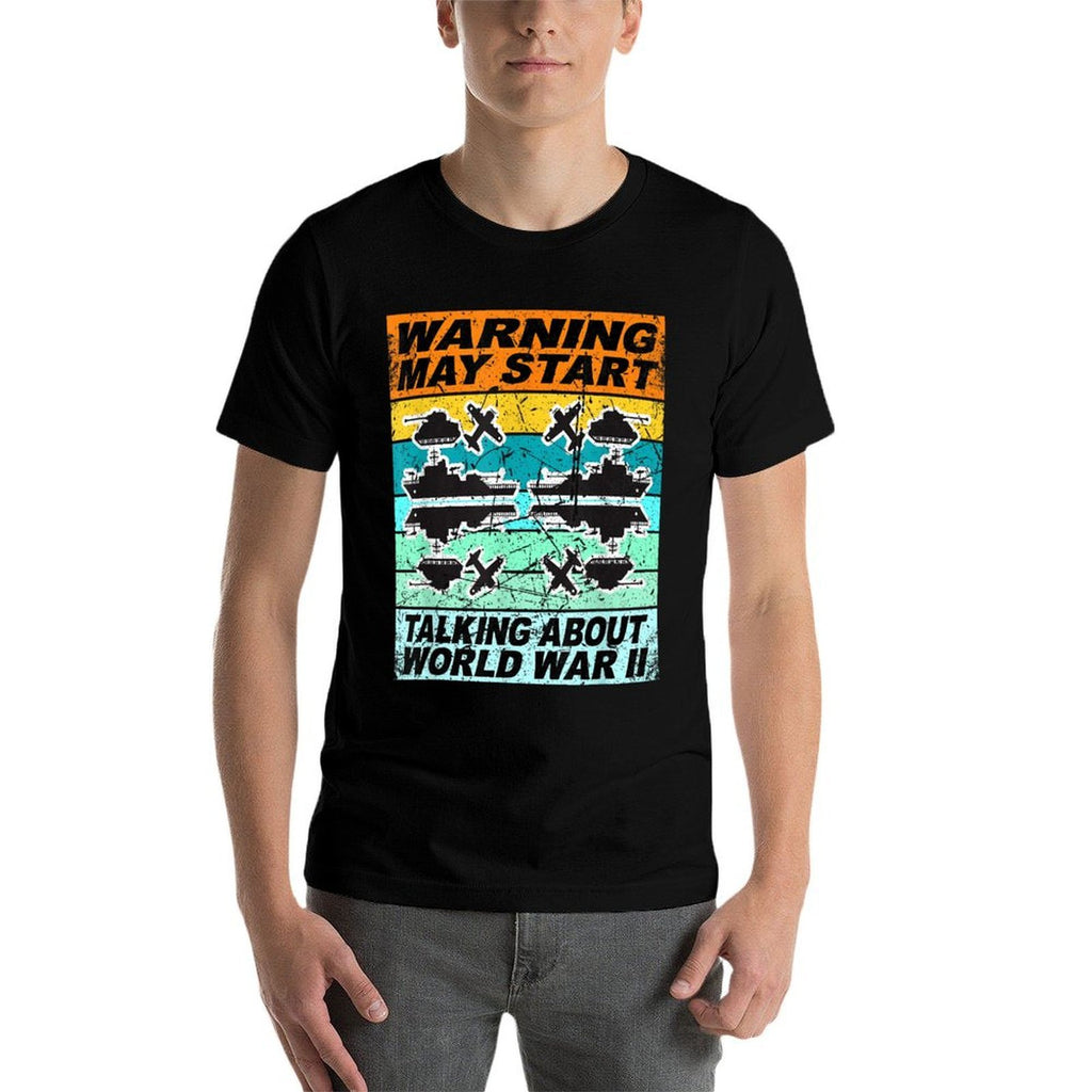 Retro World War 2 Memorabilia World War II WW2 Gear  Summer-ready Fabric T-Shirt