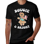 Bougie  Bright Funny Christmas Gingerbread Girl  Wrinkle-resistant T-Shirt