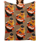 Gritty Mascot Shirts All-season Throw Blanket