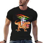 Unicorn Riding T-Rex Dinosaur For Kids Boys Girls Men Women  Soft T-Shirt