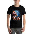 Funny Orangutan - Orangutans Howling at The Moon  Summer-ready Fabric T-Shirt