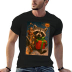 Funny Raccoon Christmas - Selfie Santa Xmas  Vintage-inspired T-Shirt