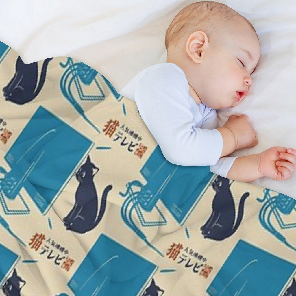 Cat TV Velvety-soft Throw Blanket