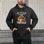 Just A Dad Who Came Back Retro Bear Funny Dad Shape Retention Hoodie