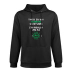 Funny This Is My Human Costume Im Really An AI Halloween Kangaroo Pocket Hoodie