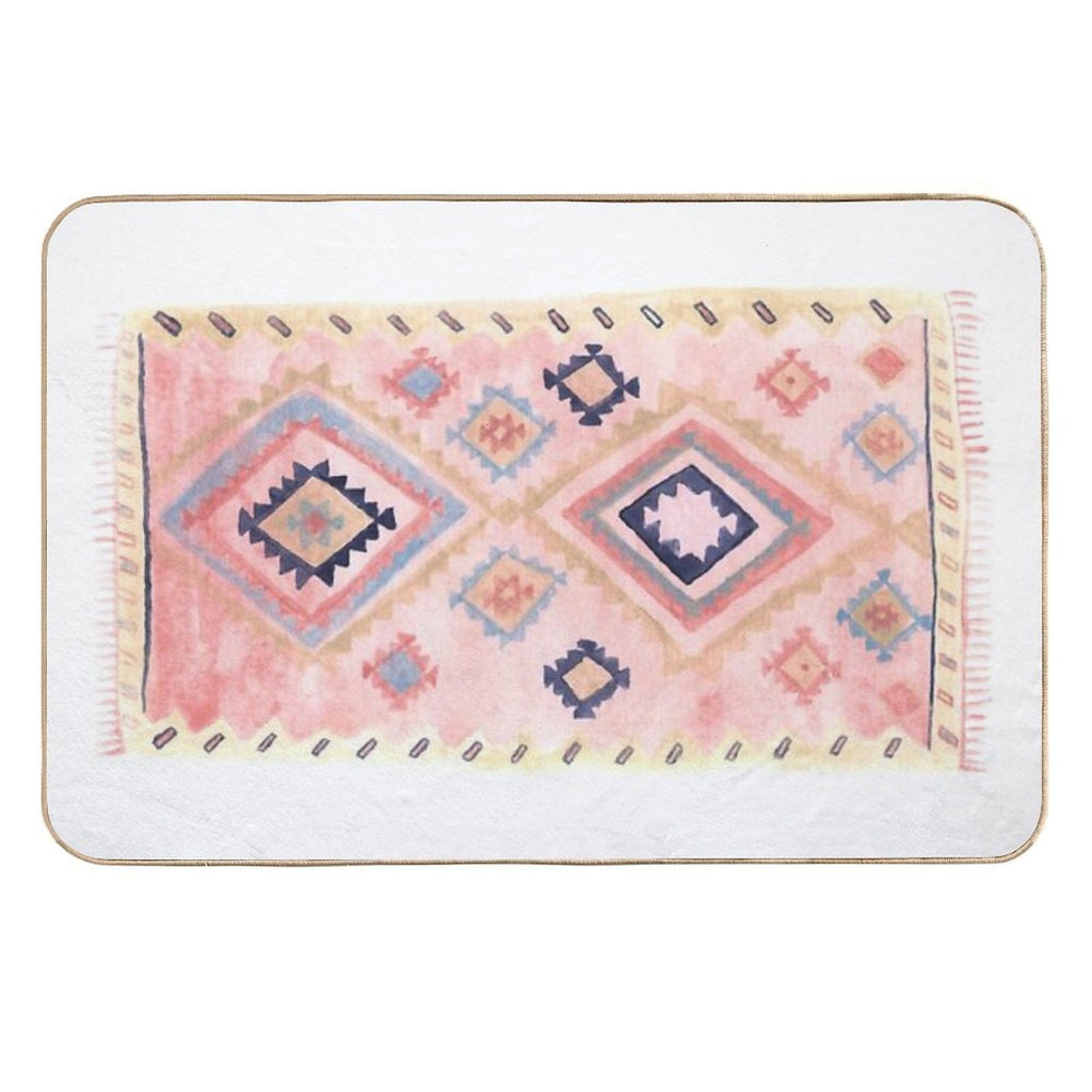 Pink Moroccan Rug  Eco-Friendly Bath Mat