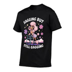 Sagging But Still Gagging Funny Dog Meme Women  Tagless Design T-Shirt