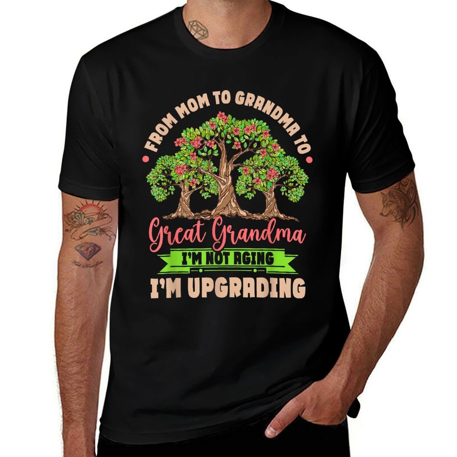 Funny Women Mom Grandma Great Grandma  Stretchy T-Shirt