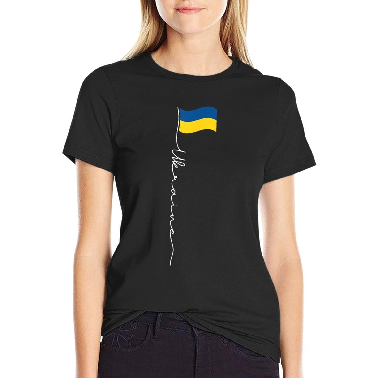 Ukraine Signature Pole - Patriotic Ukrainian  Tagless Design T-Shirt