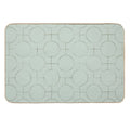 Mint Green Polka Dot Minimalist Pattern. Pencil Sketch Circles And Grid. Modern Japandi  Anti-Trip Bath Mat
