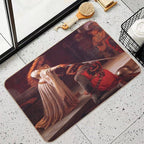 Accolade by Edmund Blair Leighton Medieval Knight Sword And Lady  Multi-Purpose Bath Mat