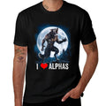 Funny Cringe Werewolf Wolf Meme I Heart Alphas I Love Alphas  Moisture-wicking T-Shirt