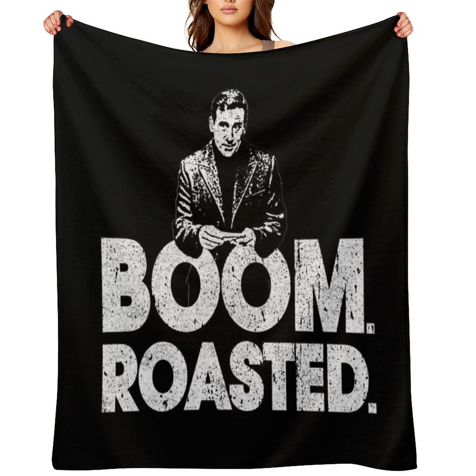 Boom. Roasted. - Michael Scott Eco-conscious Throw Blanket