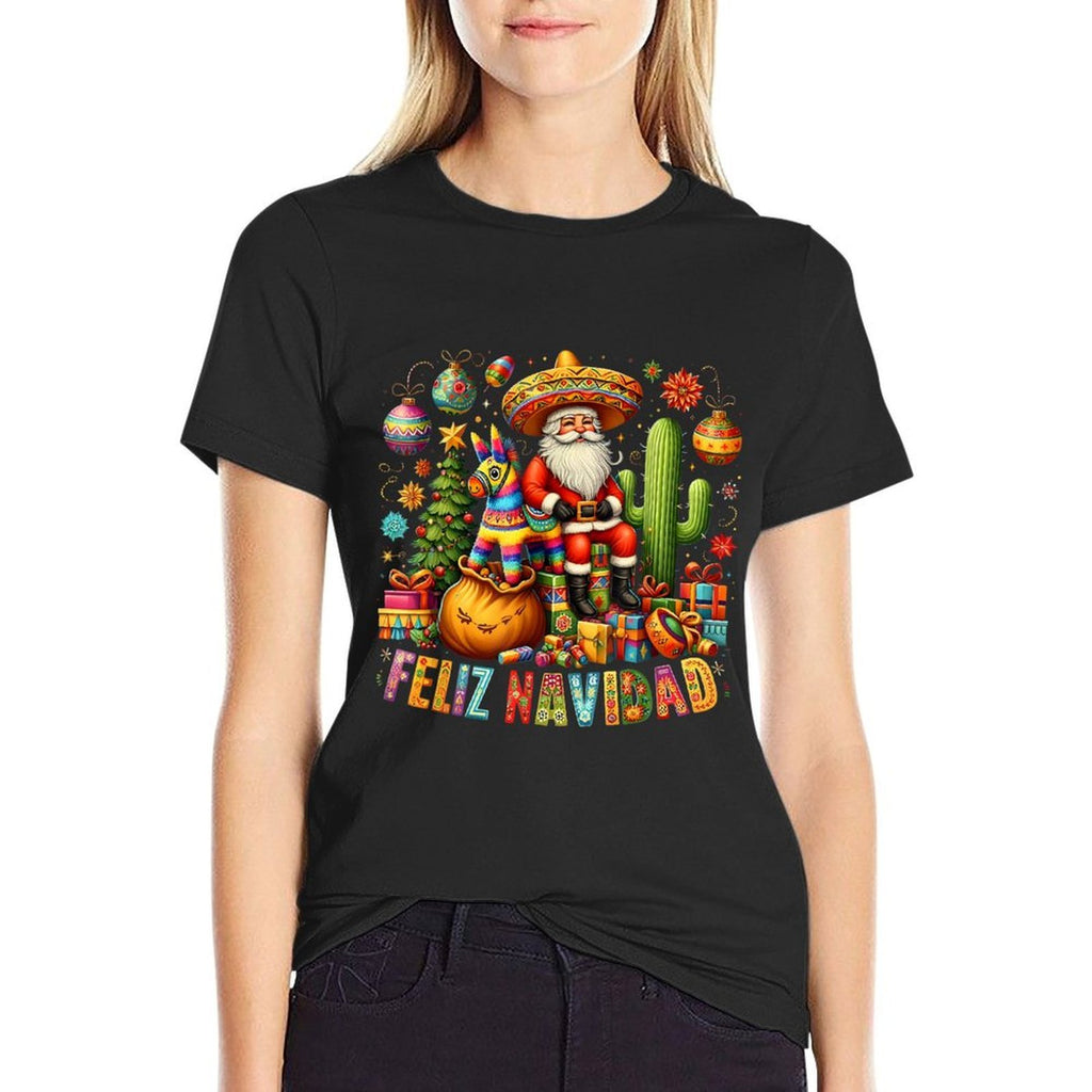 Feliz Navidad Mexican Funny Christmas Santa Festive Graphic  Classic T-Shirt