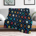 VINYL Blue Easy Care Throw Blanket