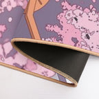 A Beautiful Aesthetic Tokyo Street And  The Pink Sakura Tree Blossom  Odorless Bath Mat