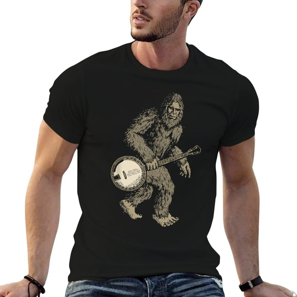 Grassquatch! Vintage Bigfoot  Bluegrass Banjo Music  Soft T-Shirt