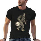 Grassquatch! Vintage Bigfoot  Bluegrass Banjo Music  Soft T-Shirt