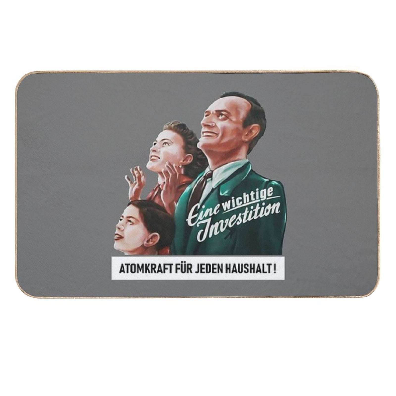 Atomkraft Für Jeden Haushalt - Eine Wichtige Investition - Dark Poster  Non-Slip Bath Mat