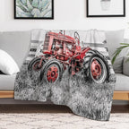 A Tractor Color Isolation Multi-functional Throw Blanket