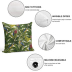 Jungle Parrot Pattern Soft Skin-Friendly Throw Pillow