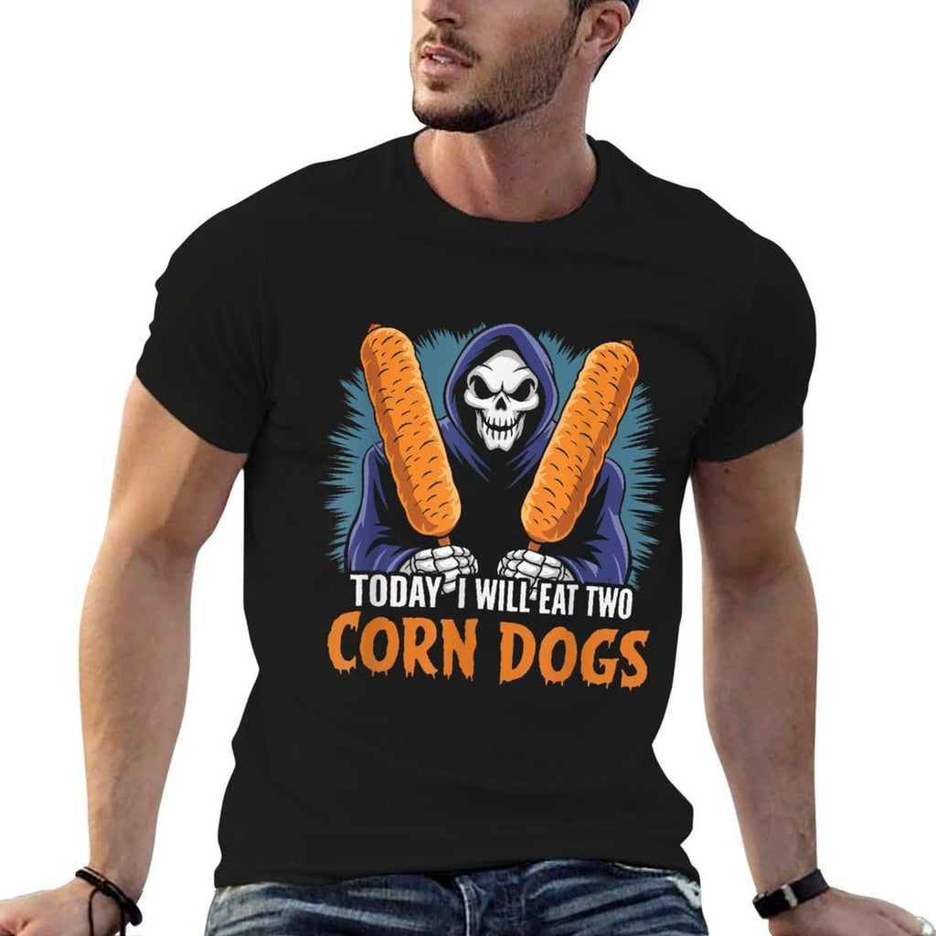 Today I Will Eat Two Corn Dogs  Trendy Pattern T-Shirt