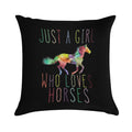 Just A Girl Who Loves Horses Soft Ultra-Soft Texture Throw Pillow