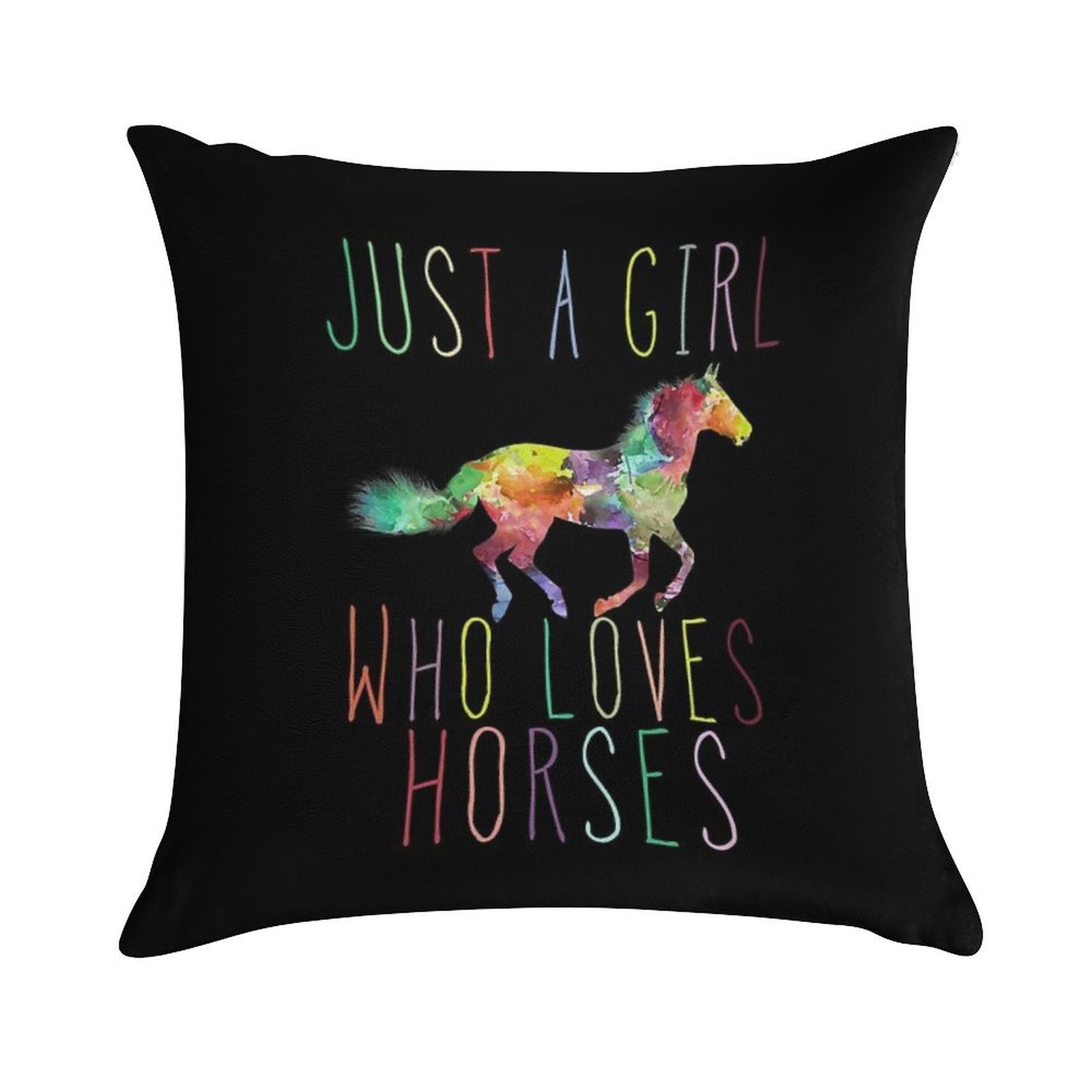 Just A Girl Who Loves Horses Soft Ultra-Soft Texture Throw Pillow