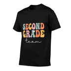 Second Grade Team Retro Groovy Vintage First Day Of School  Stretchy T-Shirt