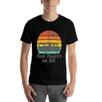 That Theres An RV Funny Camping Retro Camper Trailer Gift  Slim-fit Cut T-Shirt