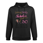 Womens Fabulous 50th Birthday Party - Cute Happy 50th Birthday Shape Retention Hoodie