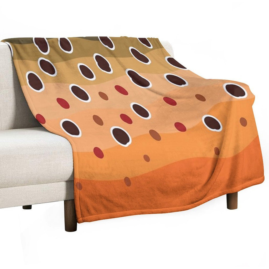 Brown Trout Skin Multi-functional Throw Blanket