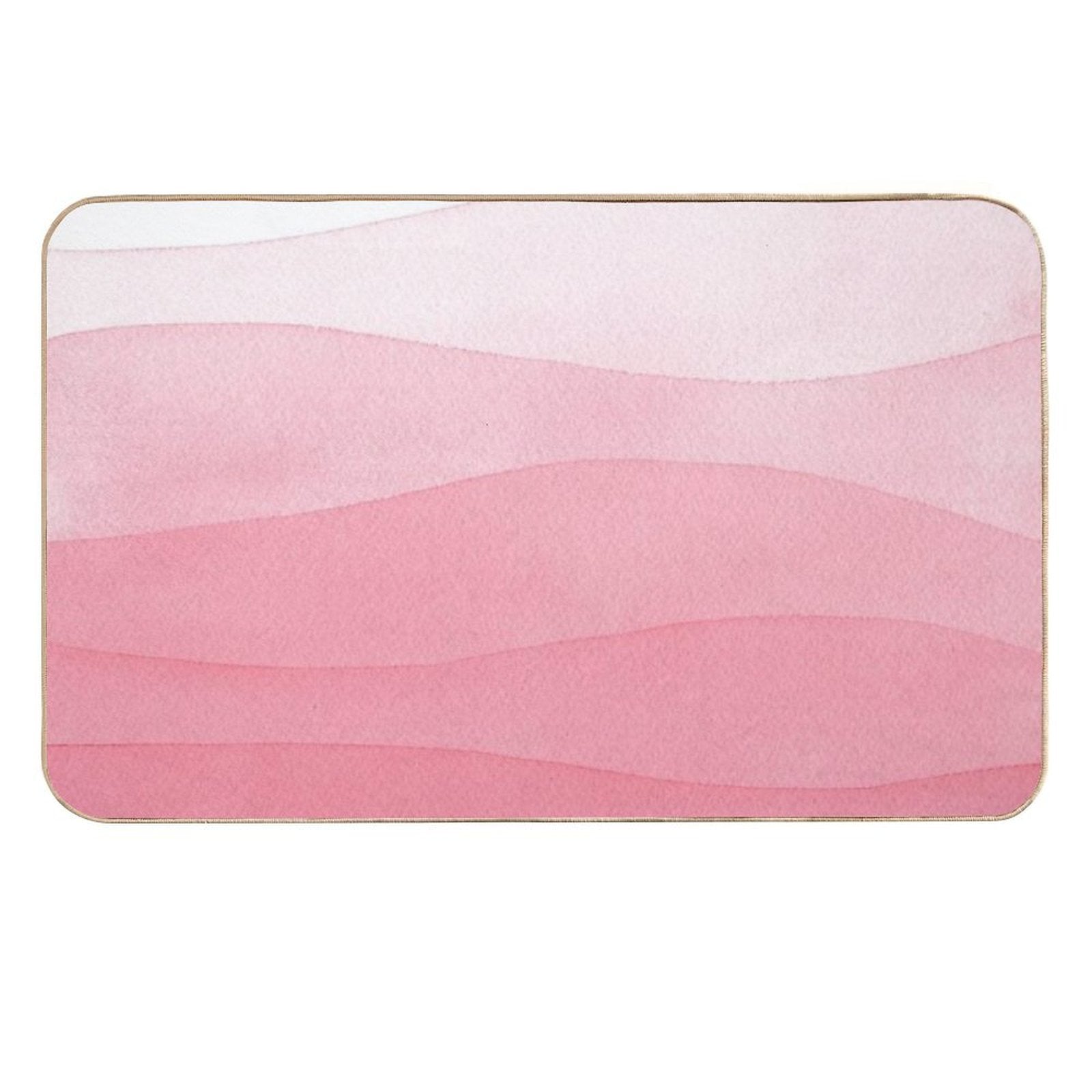 Pink Watercolor Waves  Eco-Friendly Bath Mat